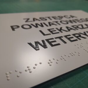 Tablice Informacyjne z braille'em