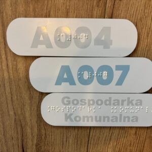 Tabliczki Przyklamkowe Braille'a